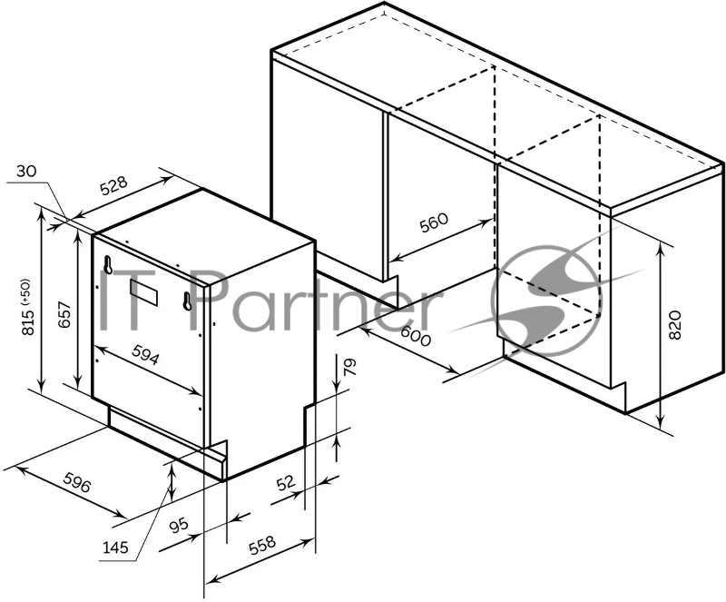 Посудомоечная машина Lex PM 6062 B 1930Вт полноразмерная
