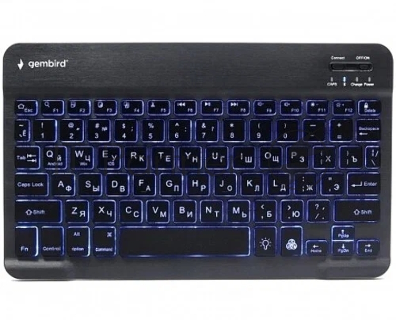 Беспроводная клавиатура Gembird KBW-4, 78кл, Bluetooth, ножн.тип клавиц, ультра-тонкая