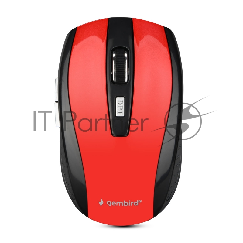 Мышь беспроводная Gembird MUSW-330-3, 2.4ГГц, красный
