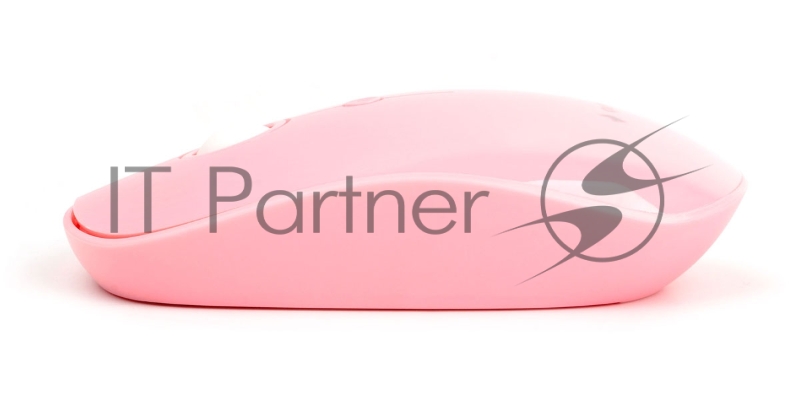 Мышь беспроводная Gembird MUSW-390, 2.4ГГц, 2 кнопки + колесо кнопка,1000DPI розовый глянец