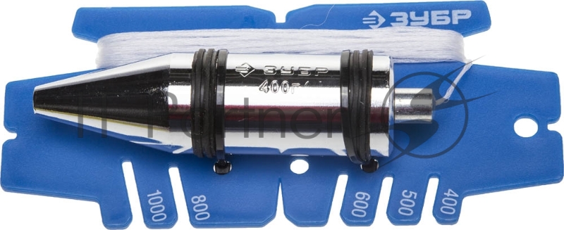 Отвес ЗУБР ЭКСПЕРТ строительный со шнуром и безопасным наконечником, 400 г