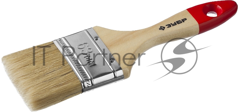 Кисти Кисть плоская ЗУБР УНИВЕРСАЛ-МАСТЕР, натуральная щетина, деревянная ручка, 63мм4-01003-063