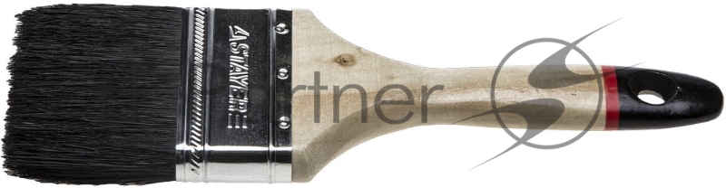 Кисть плоская STAYER UNIVERSAL-EURO, чёрная натуральная щетина, деревянная ручка, 75мм