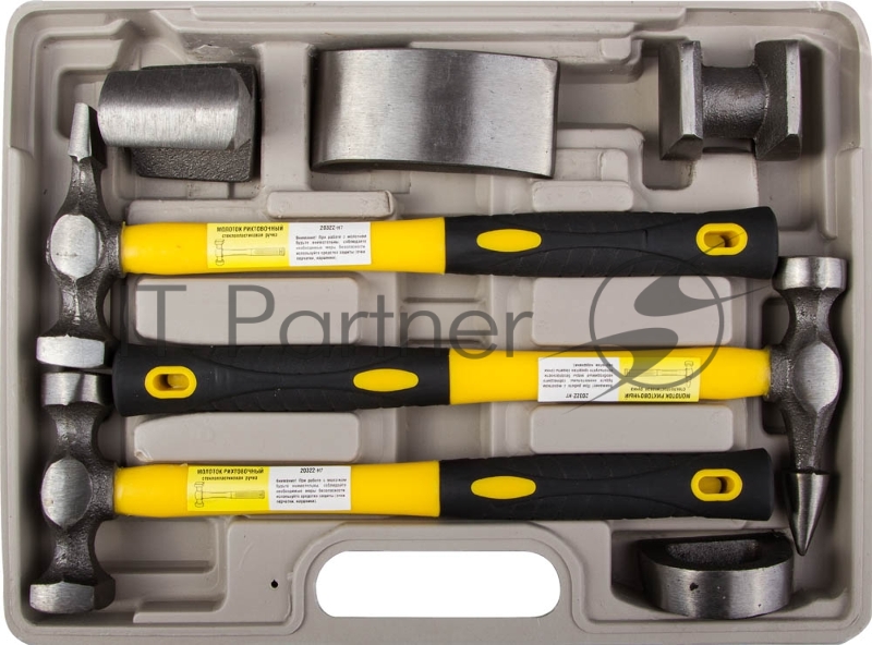 Набор STAYER MAXFLAT 20322-H7: Молотки рихтовочные с правками, ст/пл рук., 7 предметов