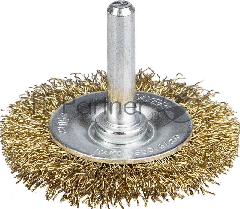 Кордщетка STAYER 35114-050_z01 дисковая д/дрели витая латунированная стальная проволока 0.3мм 50мм