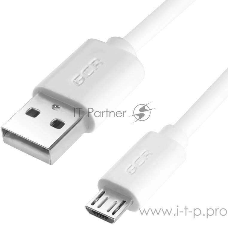 Кабель Greenconnect Кабель 1.0m USB 2.0, AM/microB 5pin, белый, 28/28 AWG, экран, армированный, морозостойкий (GCR-UA9MCB3-BB2S-1.0m)