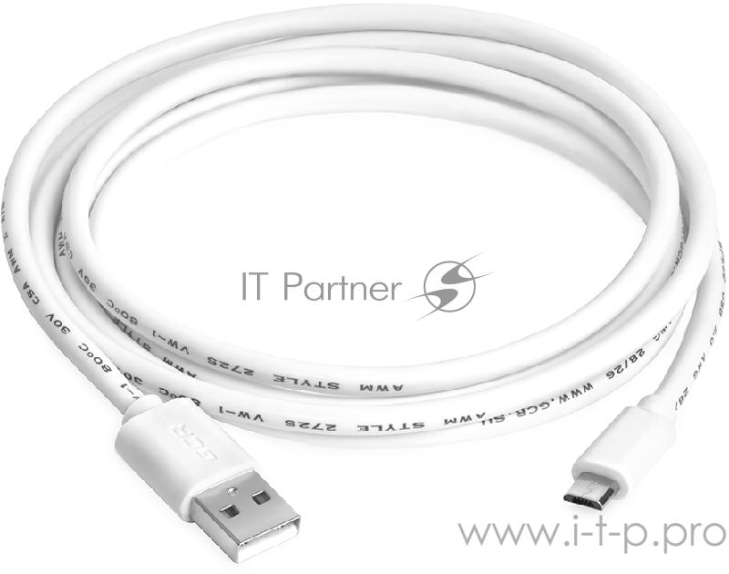 Кабель Greenconnect Кабель 1.0m USB 2.0, AM/microB 5pin, белый, 28/28 AWG, экран, армированный, морозостойкий (GCR-UA9MCB3-BB2S-1.0m)