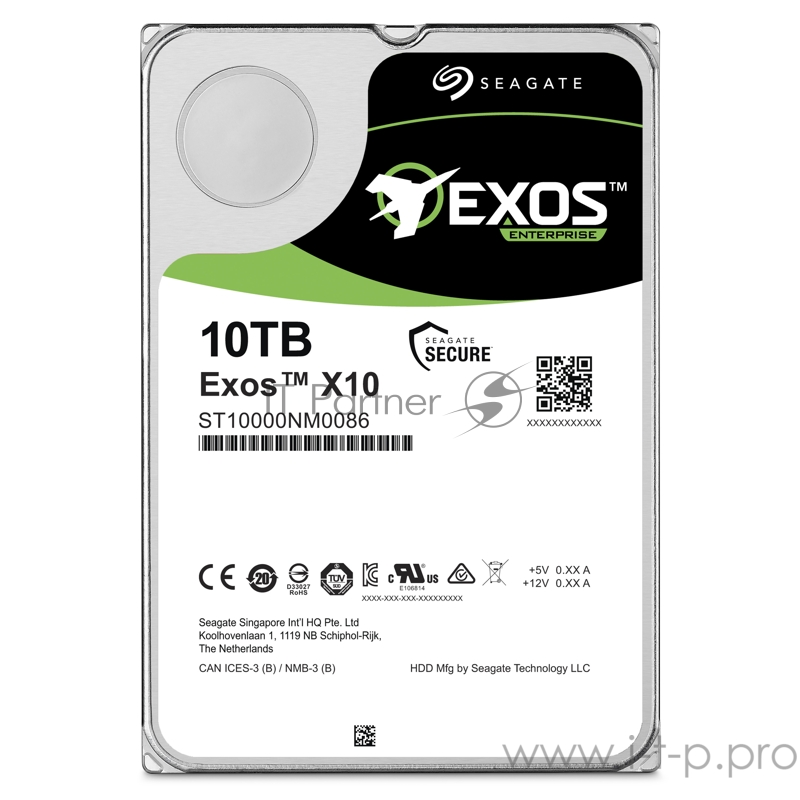 Жесткий диск 10TB Seagate Enterprise Capacity 3.5 HDD (ST10000NM0086) {SATA 6Gb/s, 7200 rpm, 256mb buffer, 3.5