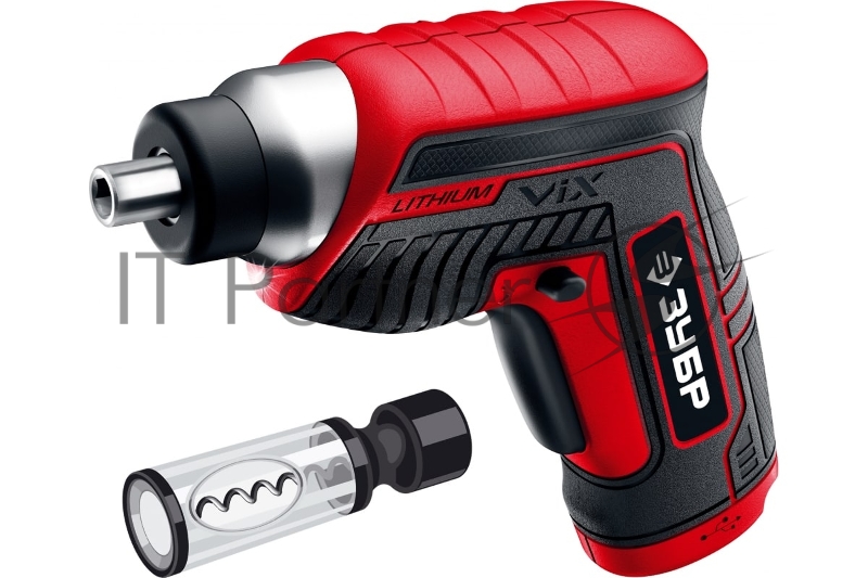 Отвертка ЗУБР ViX аккумуляторная 3.6 В, в коробке с 10 битами и насадкой штопором