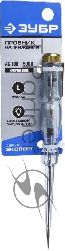 Пробник ЗУБР 25720 эксперт электрический на карточке 100-500в 145мм