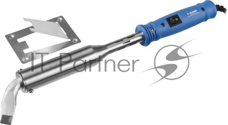 Паяльник ЗУБР 55301-300 профессионал с выкл пластмассовой рукояткой и долговечным жалом 300Вт клин