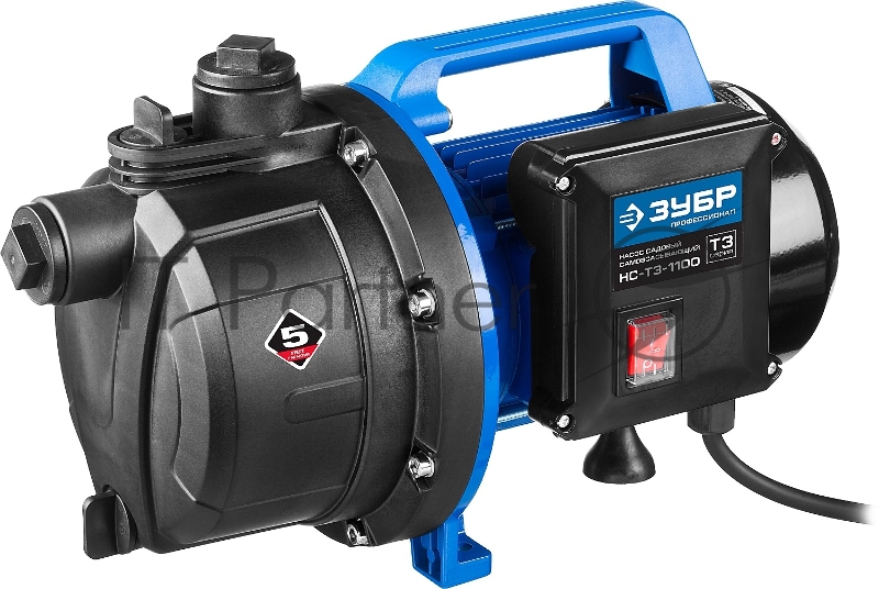 Насос ЗУБР НС-Т3-1100 профессионал т3 садовый поверхностный самовсасывающий 1100Вт 80л/мин нап. 45