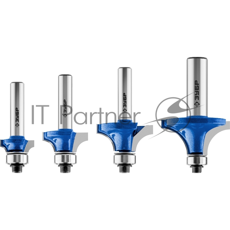 Набор профильных фрез ЗУБР 4шт, по дереву