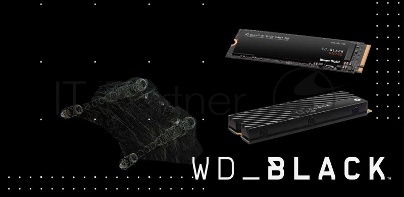 Накопитель твердотельный SSD WD Black SN750 NVMe WDS400T3X0C 4ТБ M2.2280 (без радиатора)