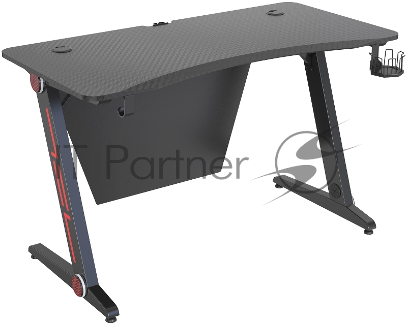 Стол игровой Cactus CS-GTZ-BKRD-CARBON столешница МДФ карбон каркас черный