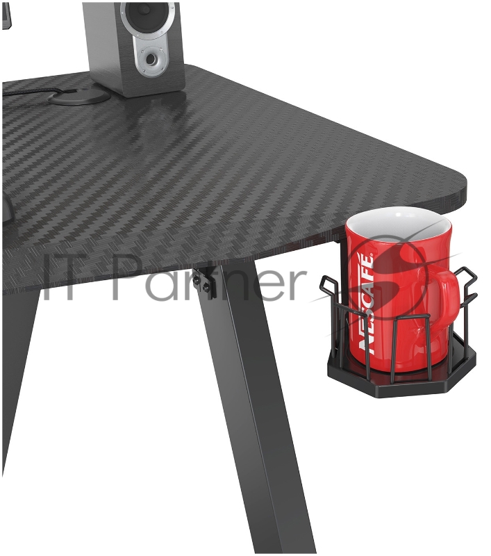 Стол игровой Cactus CS-GTZ-BKRD-CARBON столешница МДФ карбон каркас черный