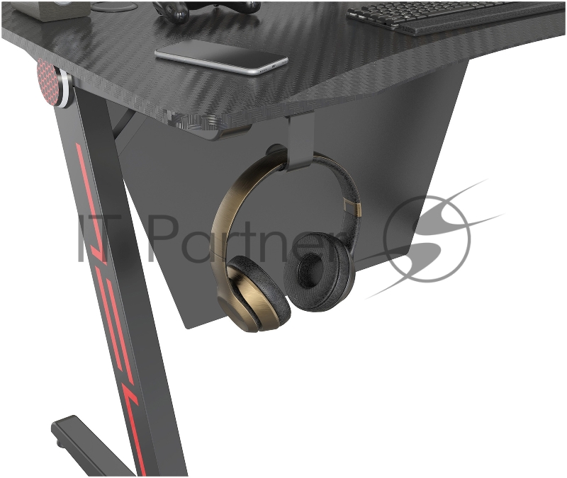 Стол игровой Cactus CS-GTZ-BKRD-CARBON столешница МДФ карбон каркас черный