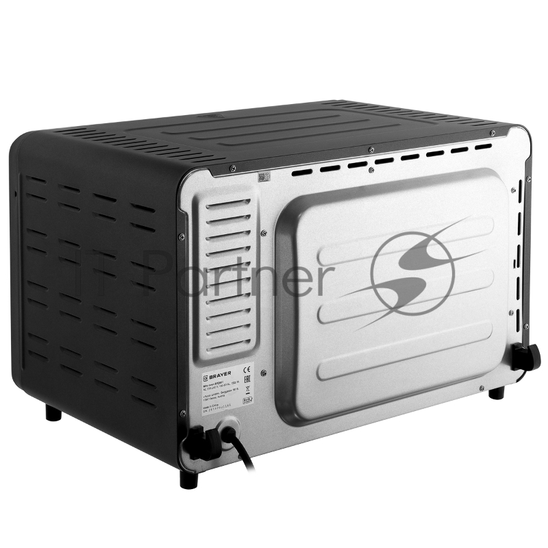 Мини-печь BRAYER BR2601 Мощность 1500 Вт Объем 25 л 10 режимов приготовления: тост, круассан, пицца, выпекание, жарка, выпечка, подогрев, разморозка Приготовление на вертеле для равномерной прожарки Функция гриля для приготовления блюд с хрустящей ко