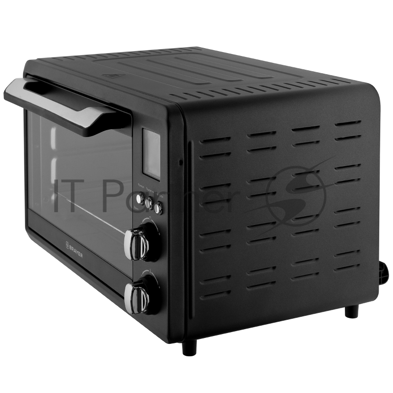 Мини-печь BRAYER BR2601 Мощность 1500 Вт Объем 25 л 10 режимов приготовления: тост, круассан, пицца, выпекание, жарка, выпечка, подогрев, разморозка Приготовление на вертеле для равномерной прожарки Функция гриля для приготовления блюд с хрустящей ко