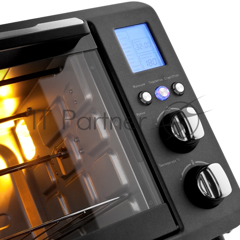 Мини-печь BRAYER BR2601 Мощность 1500 Вт Объем 25 л 10 режимов приготовления: тост, круассан, пицца, выпекание, жарка, выпечка, подогрев, разморозка Приготовление на вертеле для равномерной прожарки Функция гриля для приготовления блюд с хрустящей ко