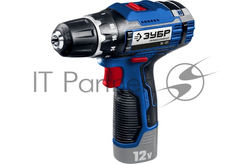 Дрель-шуруповерт ЗУБР 12В, без АКБ, в коробке, Профессионал. DL-121
