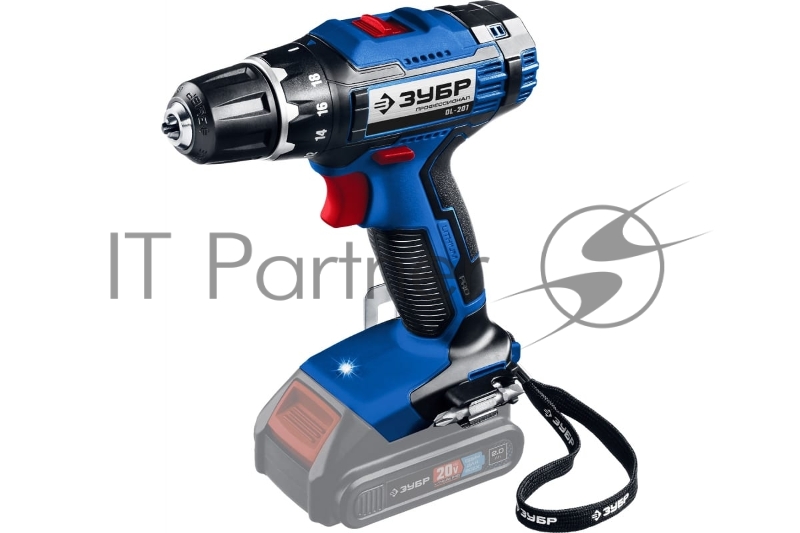 Дрель-шуруповерт ЗУБР 20В, без АКБ, в коробке,Профессионал. DL-201