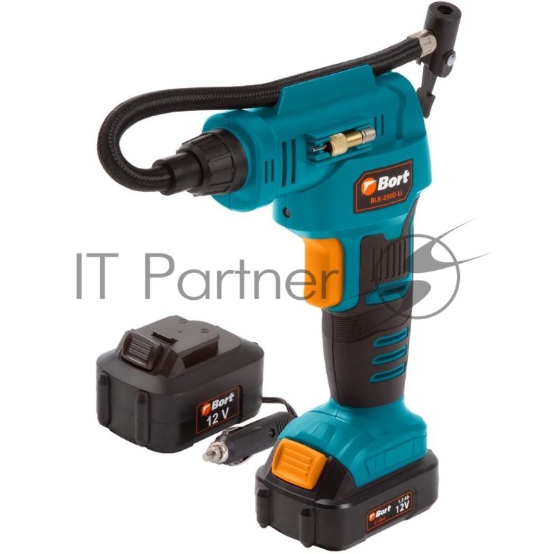 Компрессор автомобильный BLK-250D-Li, 93410884, 12В., 7А, 1.5Ач., BORT