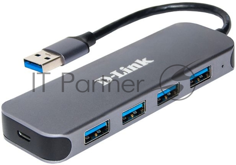 Разветвитель USB 3.0 D-Link DUB-1341 4порт. черный (DUB-1341/C2A)