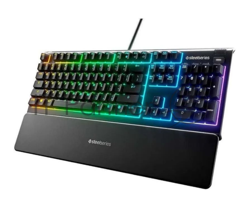 Игровая клавиатура Steelseries Apex 3 (SteelSeries Whisper-Quiet Swithes, RGB подсветка, IP32, USB)