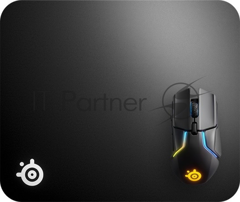 Игровой коврик для мыши Steelseries QcK Hard Pad Medium черный (320 x 270 x 3мм, полиэтилен, резина)