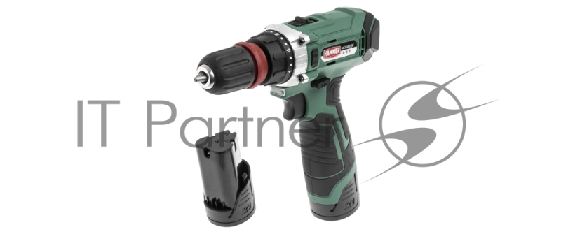 Дрель Аккум. Hammer ACD122QC 12В 2x2Ач LiION 10мм 0-350/0-1400об/мин 28Нм