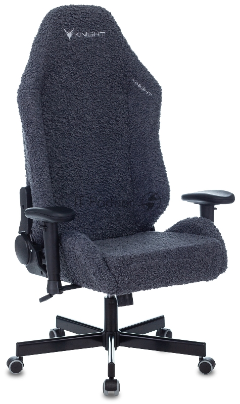 Кресло игровое Knight T1 синий экомех с подголов. крестовина металл