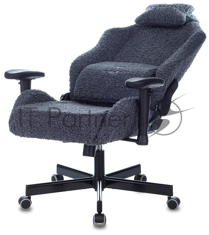 Кресло игровое Knight T1 синий экомех с подголов. крестовина металл