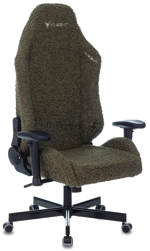 Кресло игровое Knight T1 хаки экомех с подголов. крестовина металл