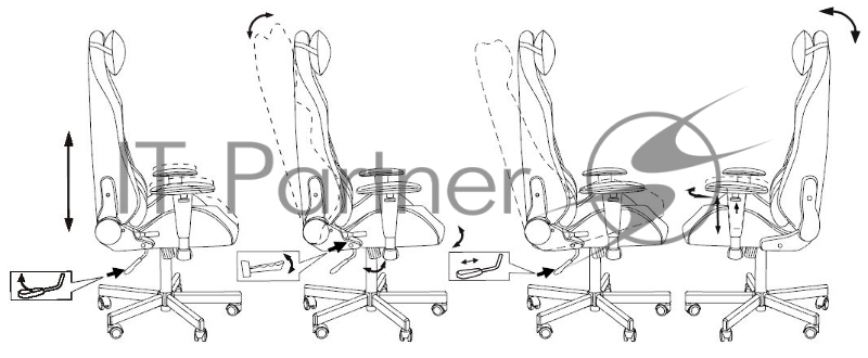 Кресло игровое Knight T1 хаки экомех с подголов. крестовина металл