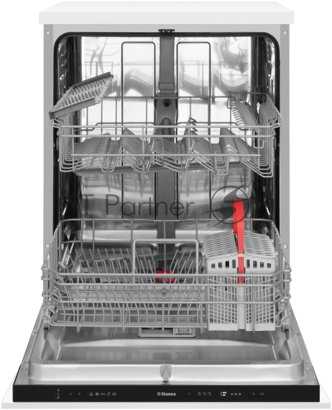 Встраиваемая посудомоечная машина Hansa ZIM635Q. Ширина - 60 см, 2 корзины, 5 программ, 13 комплектов. Механическое управление. Автопрограмма. Программа «1 час». Программа «Гигиена». Звуковая индикация. Aquastop. Программа самоочистки, напоминание о