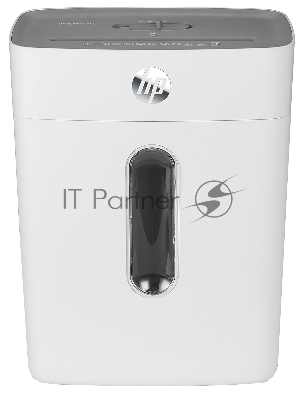 Шредер HP OneShred 8CC (секр.P-4) перекрестный 8лист. 15лтр. скрепки скобы пл.карты