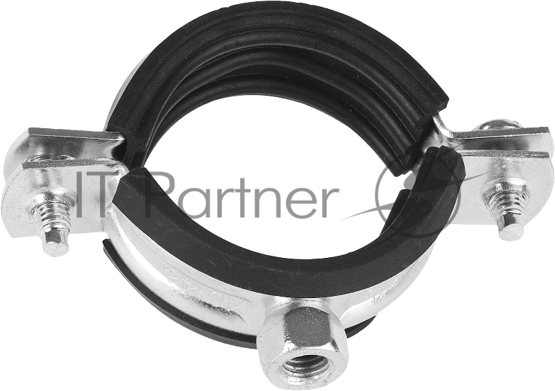 Хомут трубный с гайкой, 1 1/4, 100шт, оцинкованный, ЗУБР