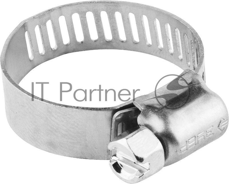 Хомуты, нерж. сталь, просечная лента 8 мм, 8-13 мм, 200 шт, ЗУБР Профессионал