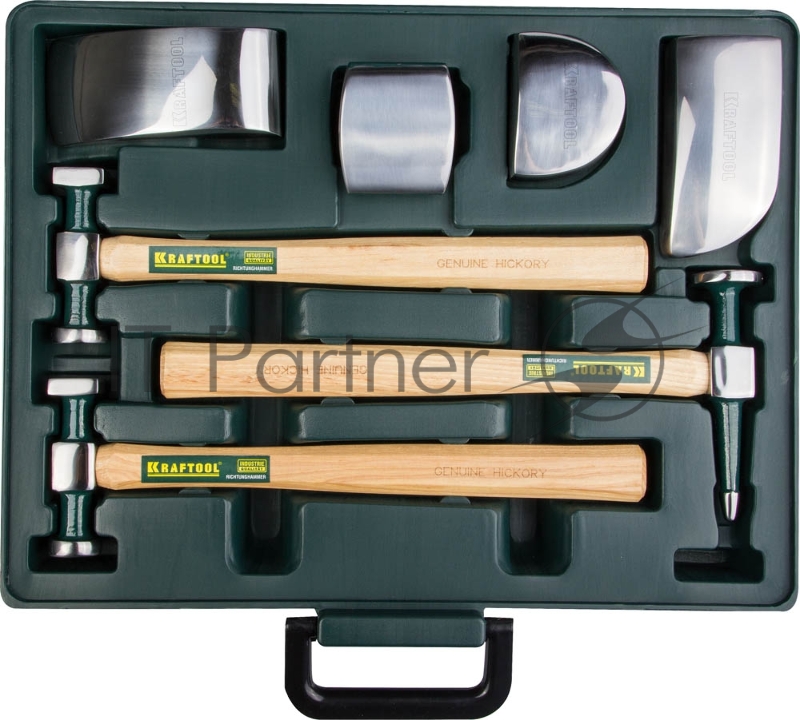 Набор KRAFTOOL INDUSTRIE рихтовочный 7 предметов: 3 молотка, 4 правки