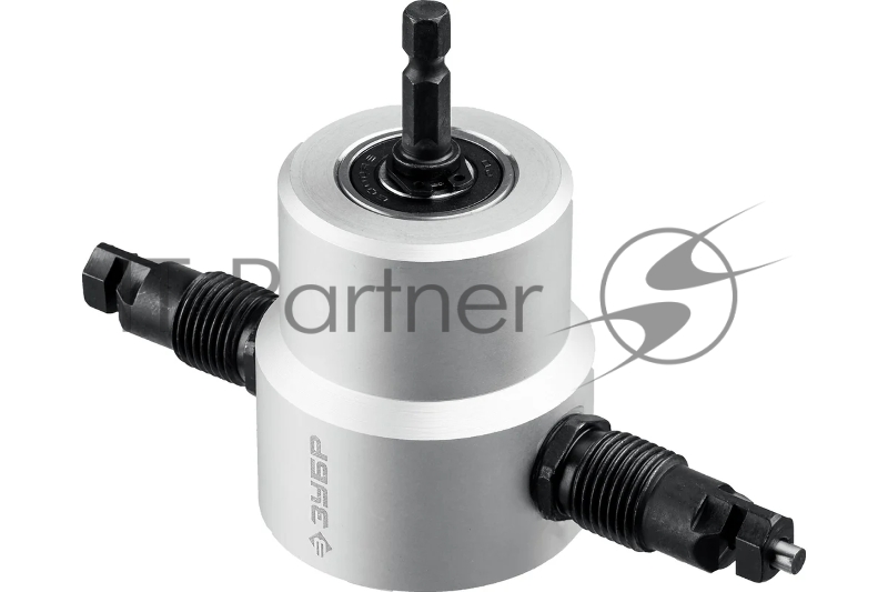 Ножницы-насадка ЗУБР СВЕРЧОК для реза листового металла, на карточке.