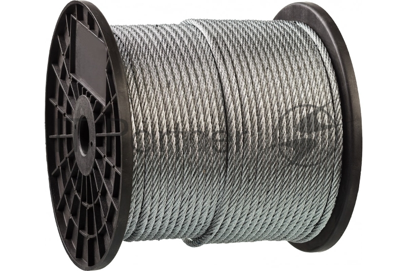 Трос грузоподъемный стальной, оцинкованный, DIN 3060, d=14 мм, L=50 м, ЗУБР Профессионал