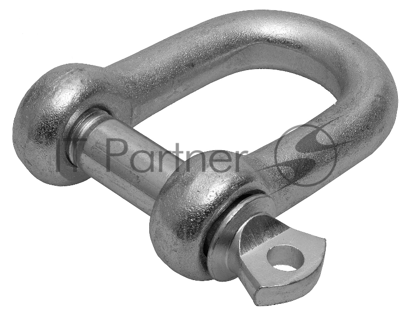 Скоба такелажная, 22мм, 2 шт, тип прямой, оцинкованная, ЗУБР