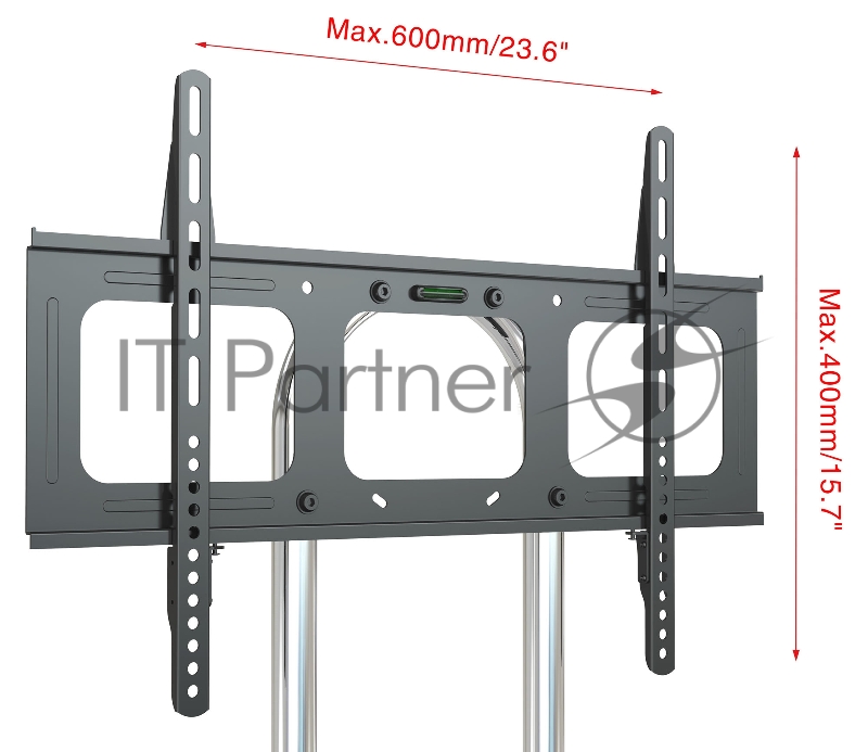 Стойка для телевизора Cactus CS-ST04H черный 32-70 макс.45кг напольный мобильный