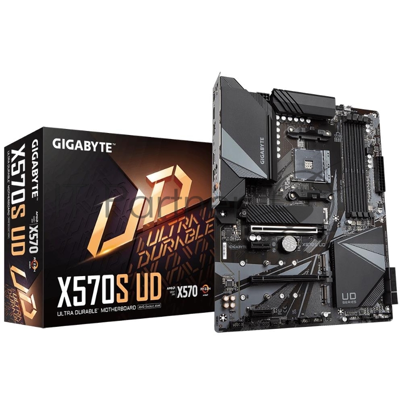 Материнская плата Gigabyte X570S UD Soc-AM4 AMD X570 4xDDR4 ATX AC`97 8ch(7.1) 2.5Gg RAID+HDMI
