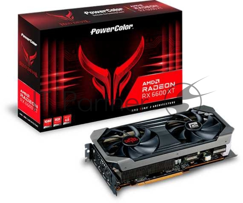 Видеокарта PowerColor PCI-E 4.0 AXRX 6600XT 8GBD6-3DHE/OC AMD Radeon RX 6600XT 8192Mb 128 GDDR6 2428/16000 HDMIx1 DPx3 HDCP Ret