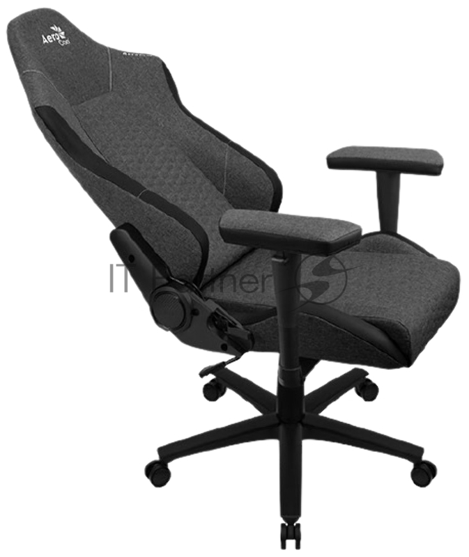Кресло компьютерное Aerocool CROWN AeroWeave Ash Black (<150кг, ткань AeroWeave, 2 подушки, 2D подлокотник)