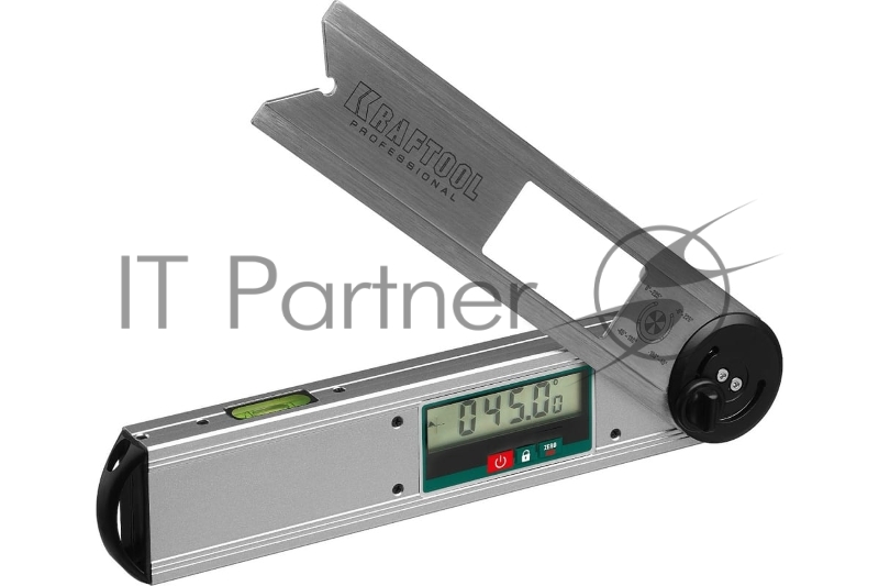 DAM-27 Угломер электронный, 250 мм, Диапазон 0-225°, Точность ±0,05°, Функция HOLD, Фиксация угла, Выбор позиции нуля, KRAFTOOL