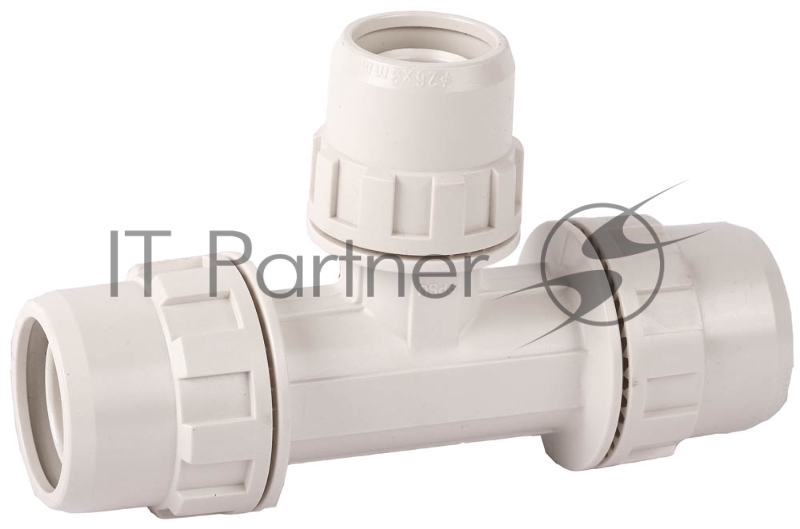 Тройник ЗУБР ШиреФит редукционный штуцер с гайкой - внутренняя резьба - штуцер с гайкой, 26мм-20мм-26мм