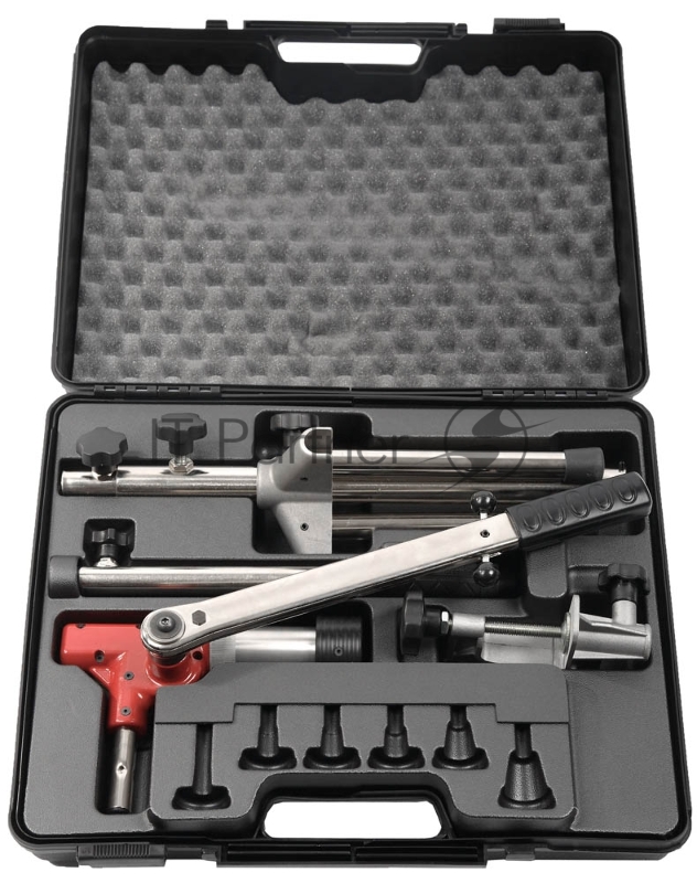 Пресс-инструмент ЗУБР ШиреФит ручной для развальцовки труб, в пластиковом кейсе, 14-32мм